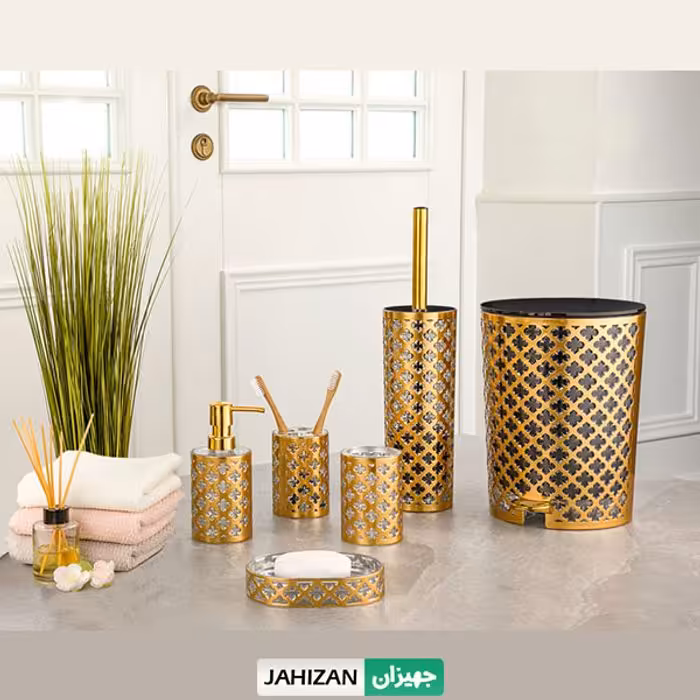 ست سرویس بهداشتی لیمون طرح گل (چاپ دار) کد1762