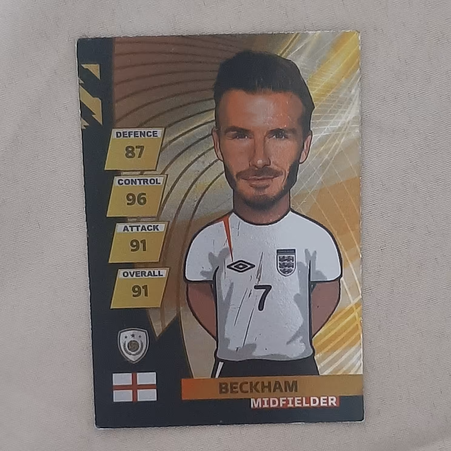 کارت فوتبالی کمیدی BECKHAM