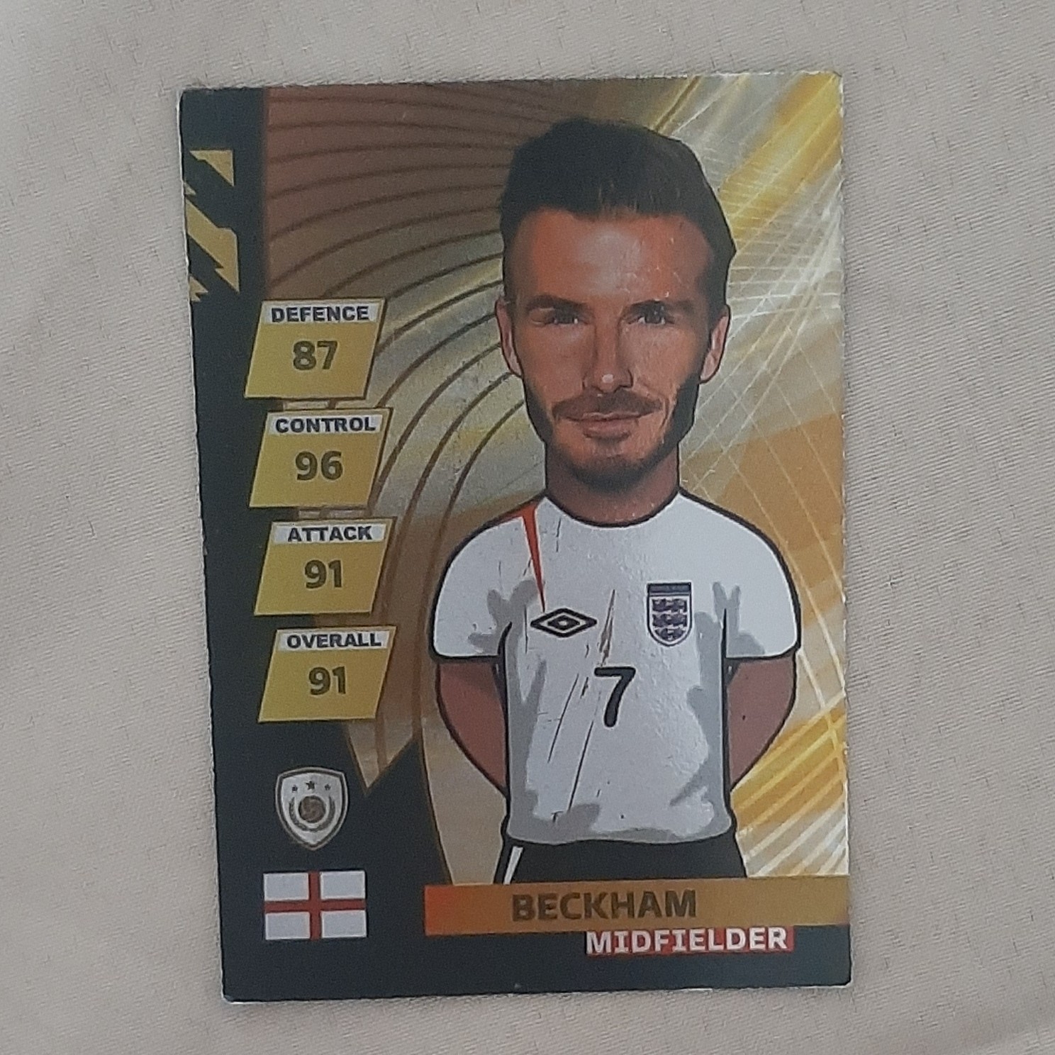 کارت فوتبالی کمیدی BECKHAM