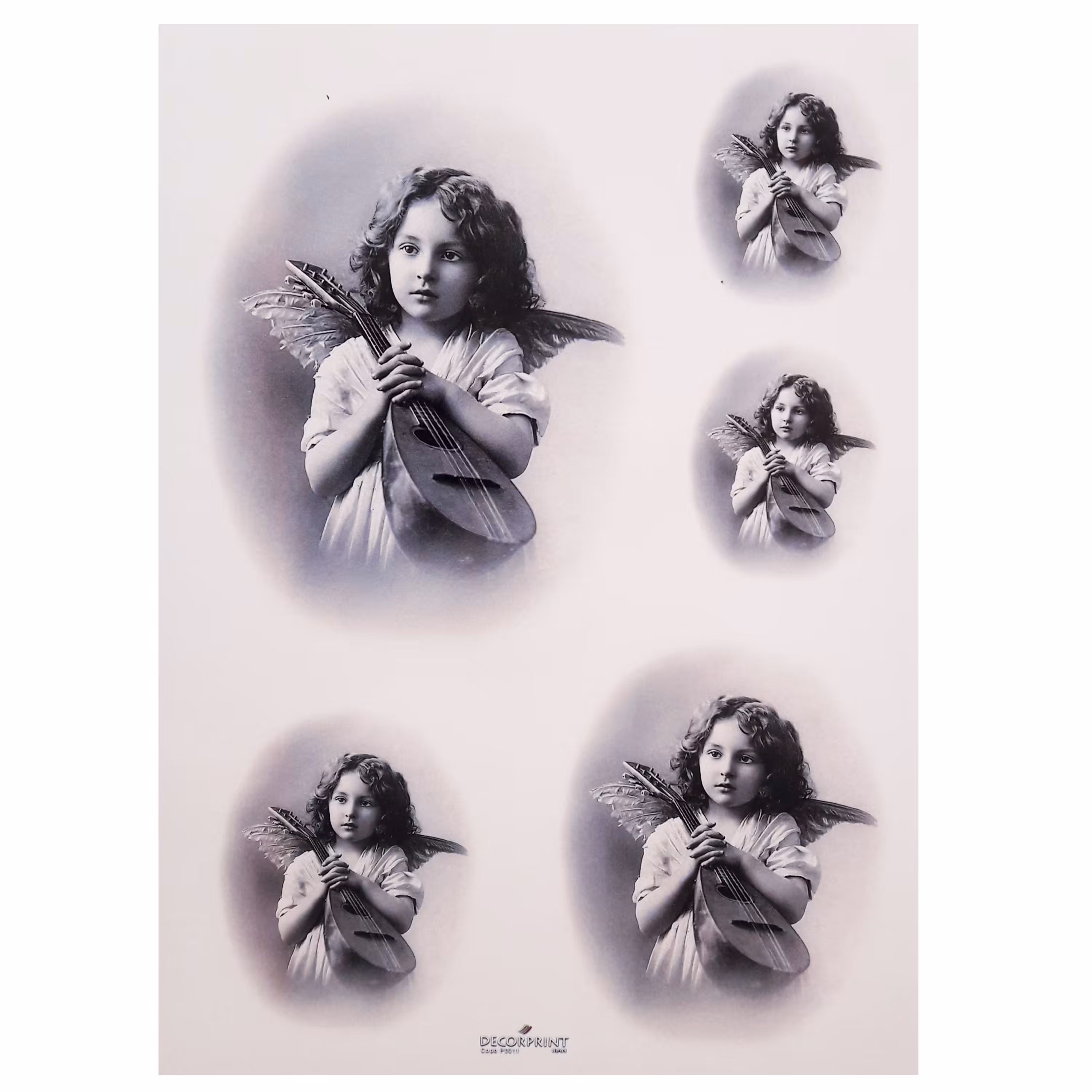 ترنسفر طرح فرشته های رنسانس 2 ابعاد30در 40 سانتی متر