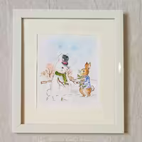 نقاشی Peter rabbit _  مناسب برای تزئینات اتاق کودک 