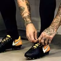 استوک فوتبالی نایک تمپو     Nike Tiempo Legend Black Orange White