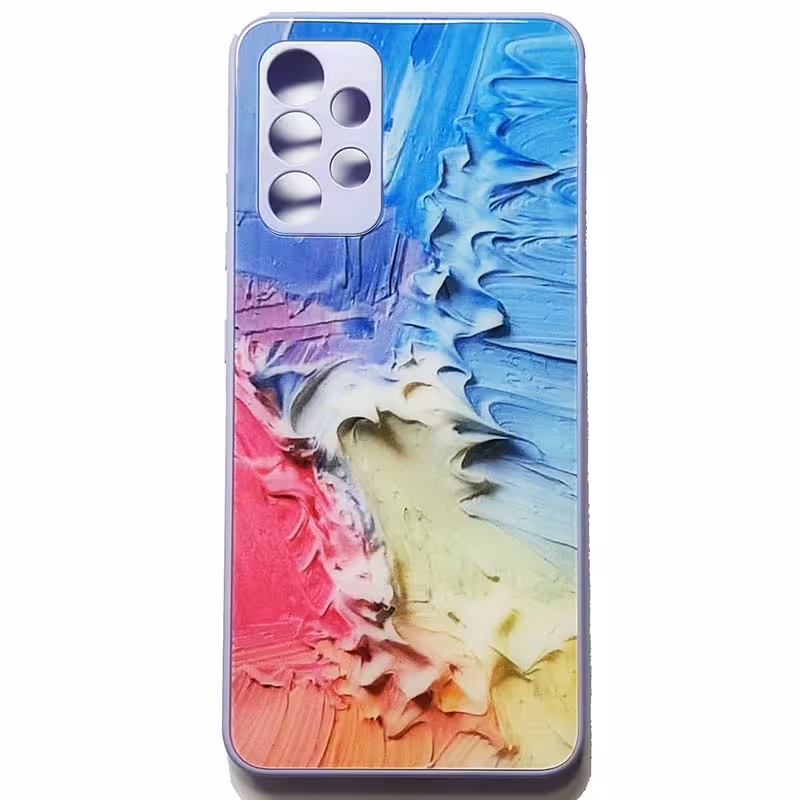 قاب طرح دار پشت گلسی محافظ لنزدار سامسونگ SAMSUNG Galaxy A32 4G کد5