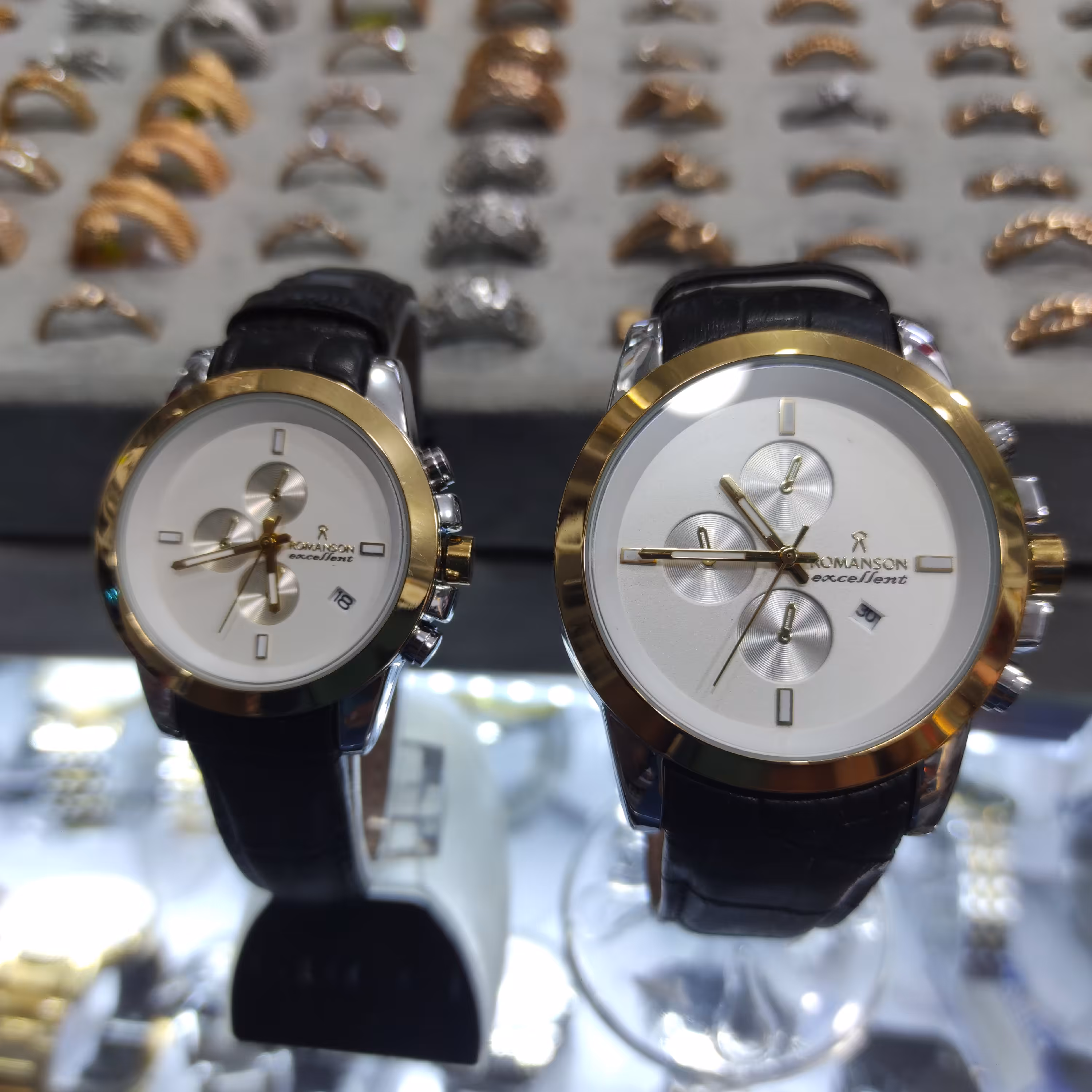 ست ساعت اسپورت بند چرم از برند(ROMANSON) طرح سه موتور  به صورت تک هم میتونید ثبت سفارش کنین