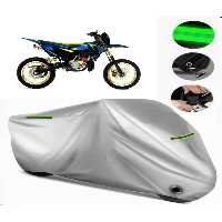 چادر موتورسیکلت خاکستری YAMAHA DT 80 MOTORCYCLE MOTORICYCLE TARPAULIN PREMIUM سازگار با قفل GRI MotoEn