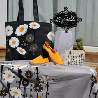 ست شال کیف کفش گل سفید نیک طبع دیزاین