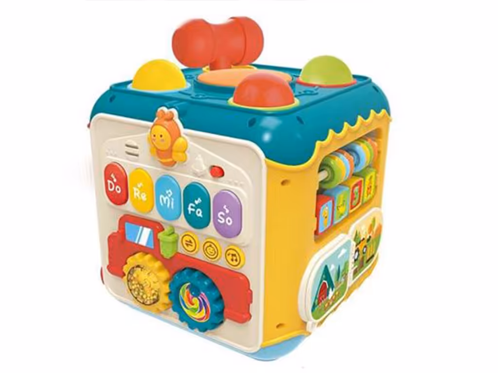 مکعب آموزشی، پازلی و موزیکال 7 وجهی اسباب بازی هانگر huanger