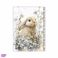 دفتر مشق 100 برگ بامبیلیپ طرح خرگوش و گل های بابونه کد 9306229