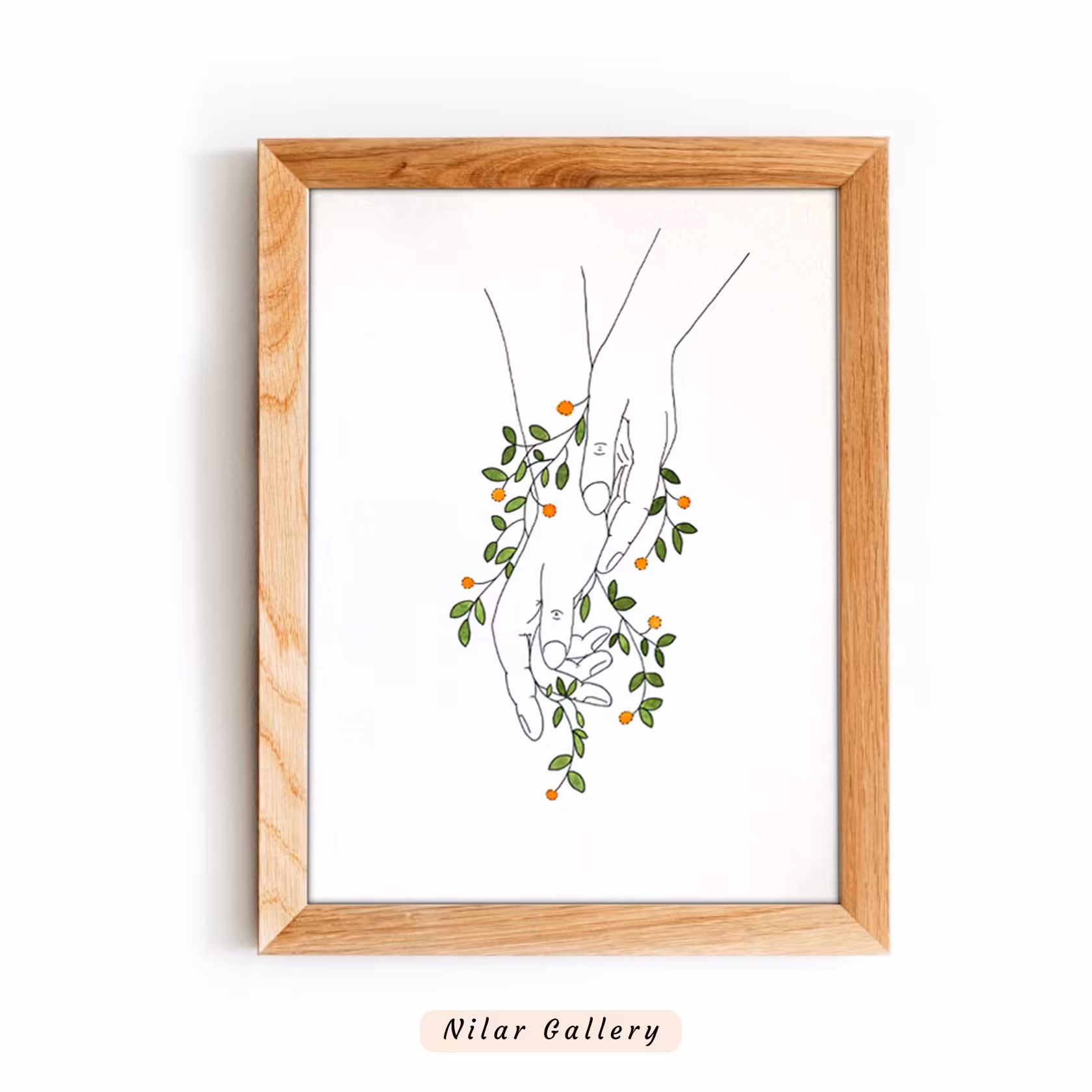 تابلو آبرنگ مینیمال عشق