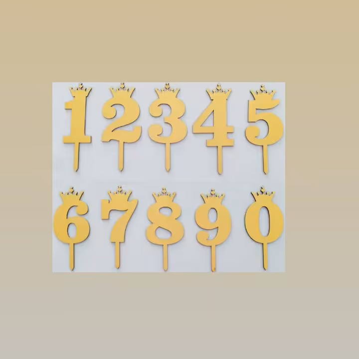 شمع تاپر عدد تولدطلایی کدS90