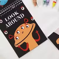 دفترچه سیمی،کاغذ باکیفیت وگرم بالا،جلد مقوایی،دوطرح متفاوت