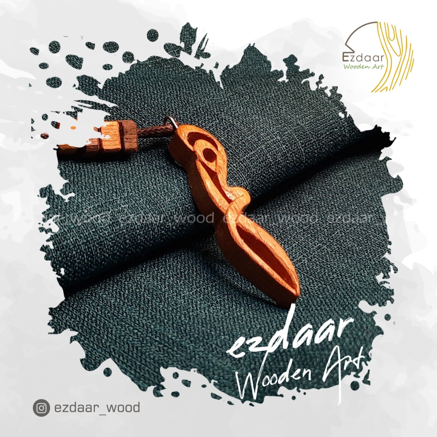 گردنبند چوبی دست ساز به اسم هما