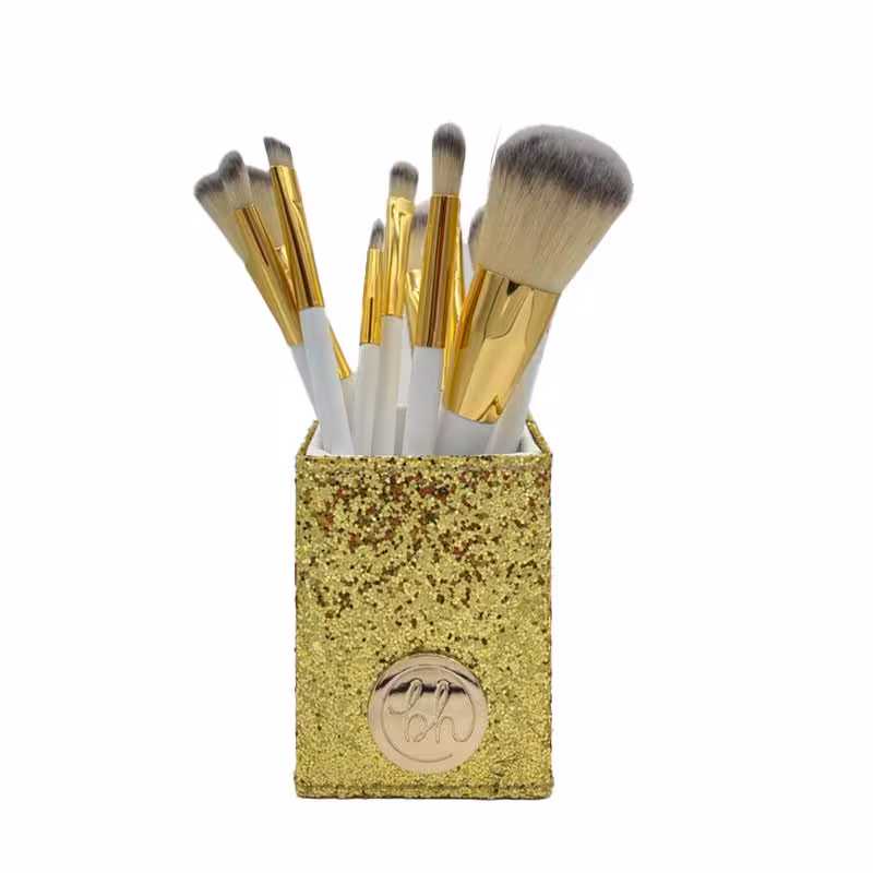 ست براش 12 تایی با استند طلایی اکلیلی BH