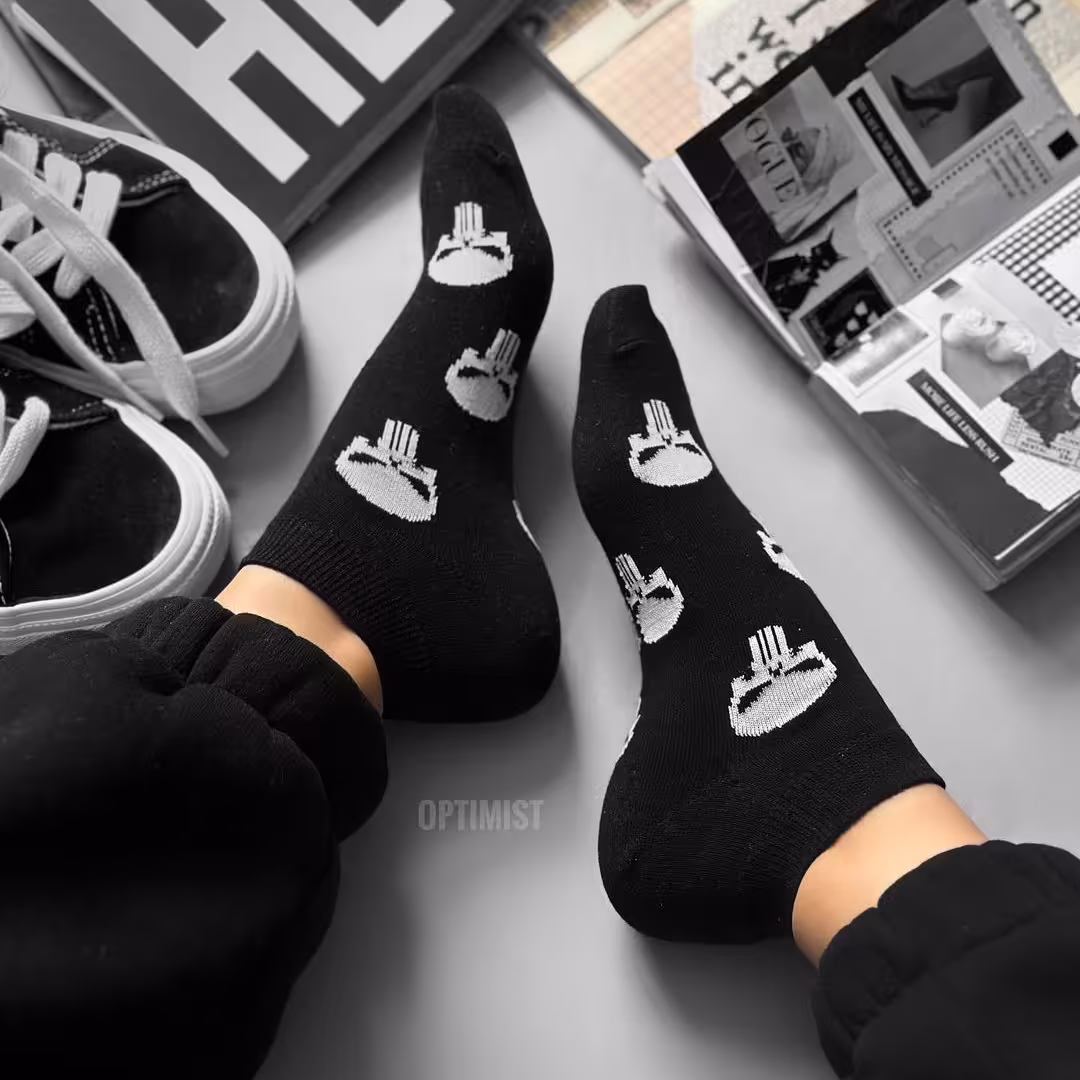 جوراب مچی جمجمه استخوان نخ پنبه فری سایز