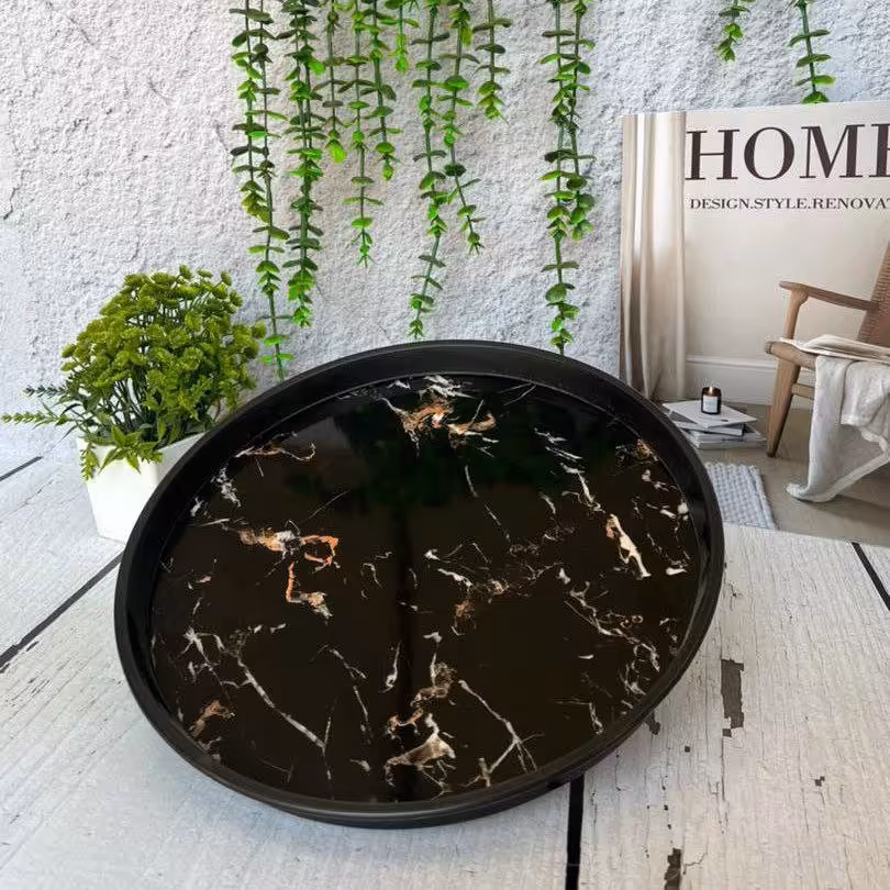 سینی پذیرایی گرد کف طرح سنگ رایکا