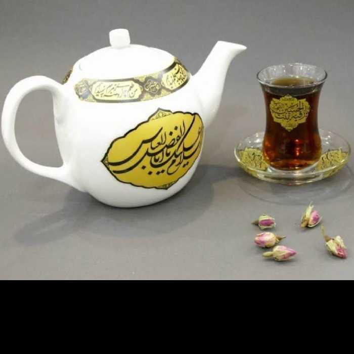 قوری یک و نیم لیتری منقش به  نام اهل بیت علیهم السلام 