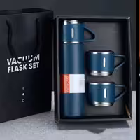 فلاسک 3 کاپ کادویی گنجایش 0.5 لیتر رنگ سرمه ای کد22