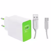 شارژر دیواری جرلکس مدل GA-02F به همراه کابل تبدیل USB-C