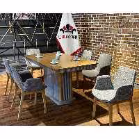 میز ناهار خوری 6 نفره لاکچری چوبی مدل جاسمین