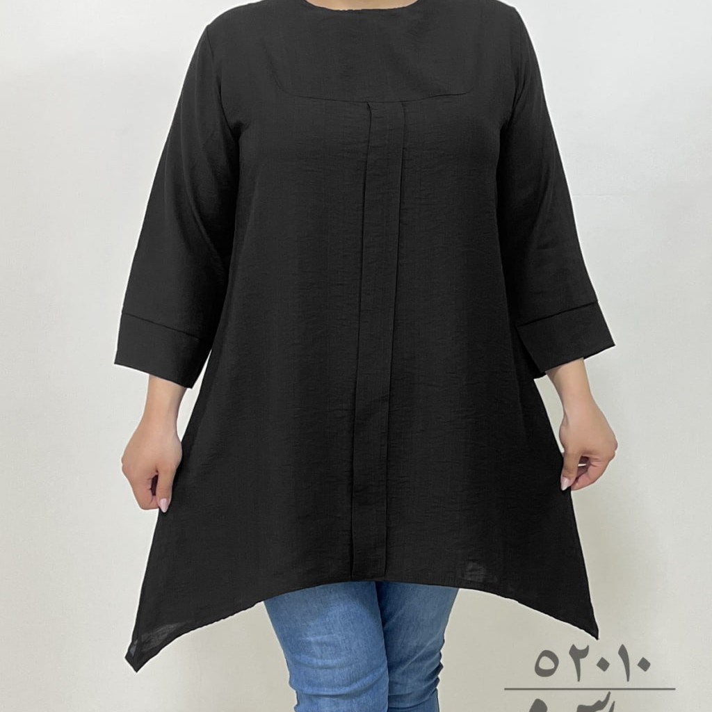 تونیک 52010 بابوس مشکی جلو بسته سایز بزرگ ارسال رایگان