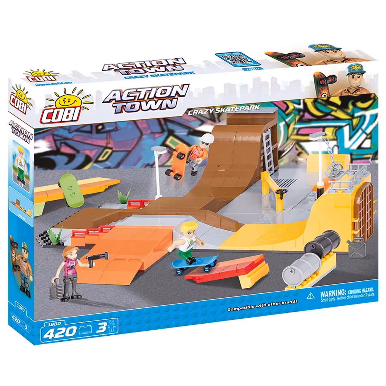 ساختنی کوبی مدل 1880 Action Town - Crazy Skatepark -