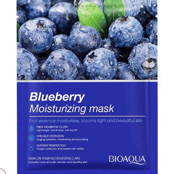 ماسک ورقه ای صورت بلوبری بیوآکوا Bioaqua