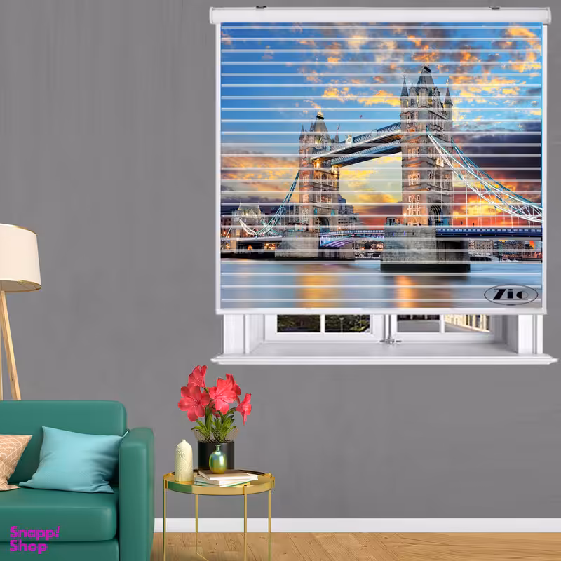 پرده زبرا زیو مدل سیلوئت C-2036 سایز 150x150 سانتی متر