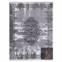 گلیم ماشینی  طرح اطلسی نقره ای( 1 در  1.5 ) یک و نیم متری 6رنگ وزن 2کیلوگرم