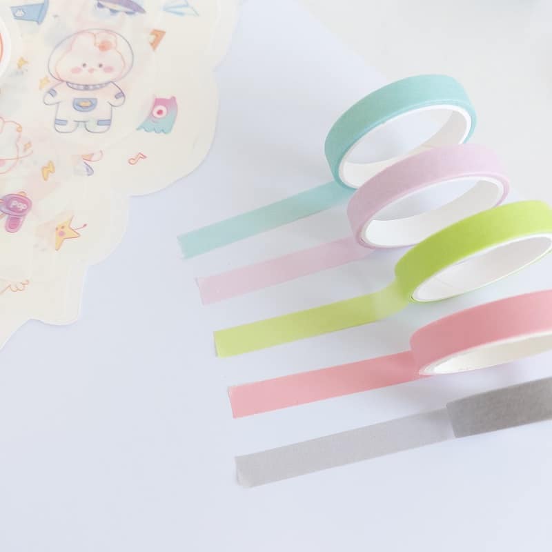 چسب واشی 12 رنگ فانتزی