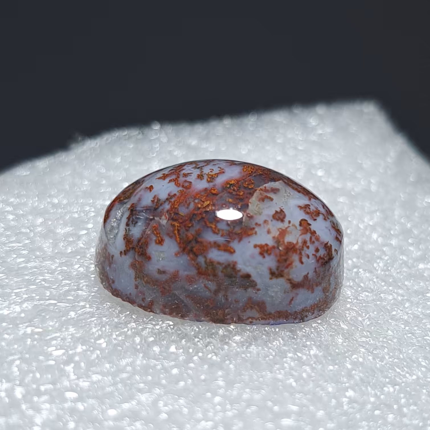 نگین انگشتر عقیق جاسپر تراش دامله بیضی 