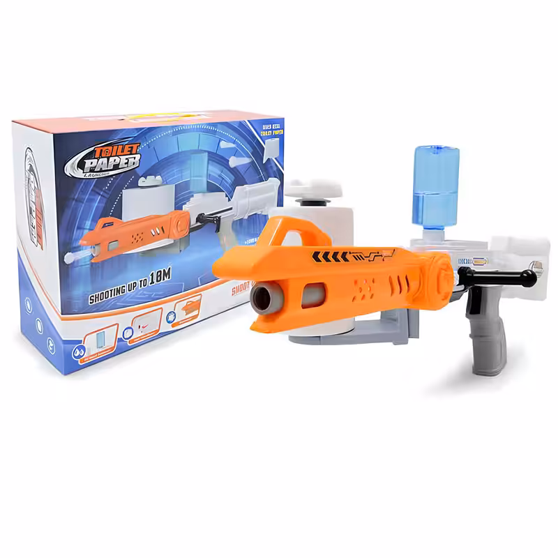 تفنگ اسباب بازی با گلوله دستمال توالت مرطوب Toilet Paper Bullet Gun