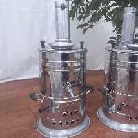 سماورذغالی استیل 5لیتری هیزمی