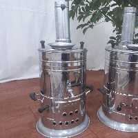 سماورذغالی استیل 5لیتری هیزمی