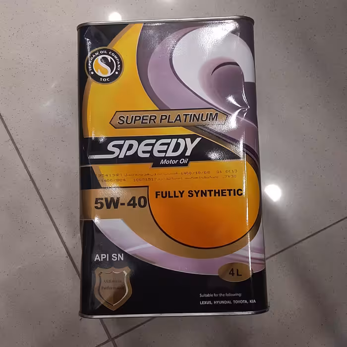 روغن موتور اسپیدی 5w40 sn سوپر پلاتینیوم اصلی شرکتی ارسال پس کرایه