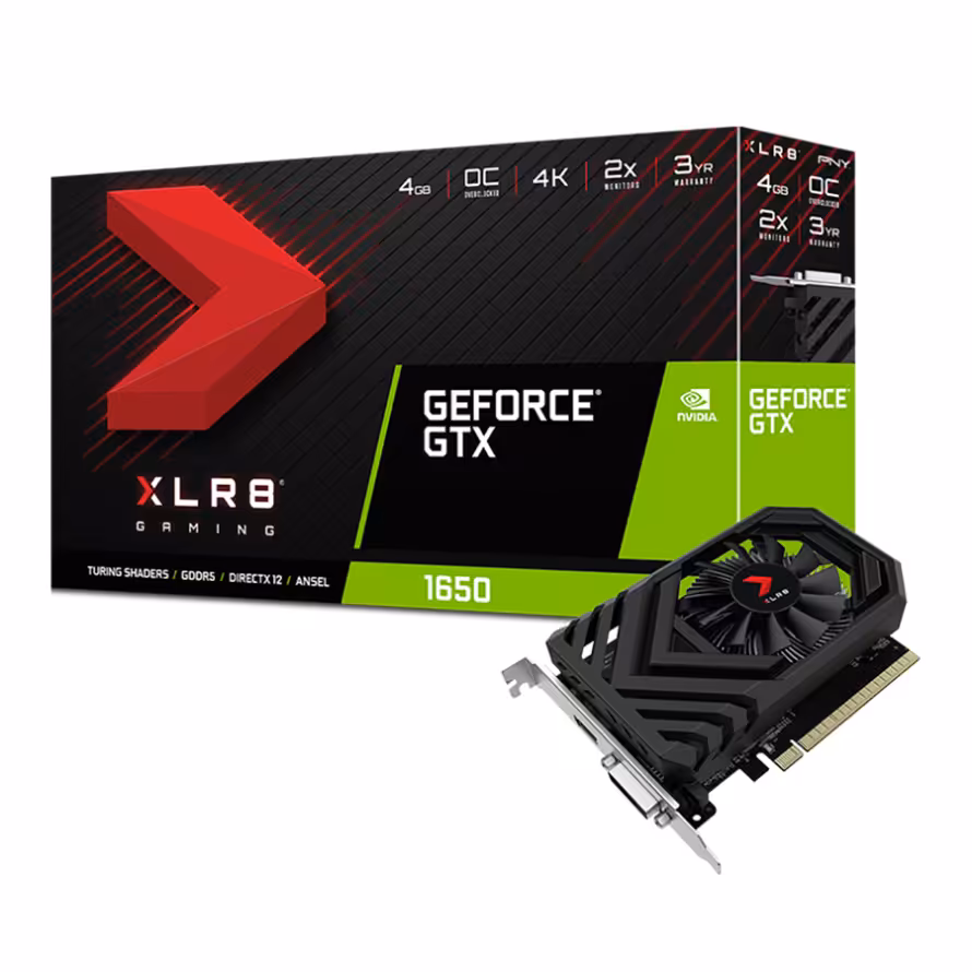 کارت گرافیک پی ان وای GTX 1650 4GB XLR8 Gaming OC Edition