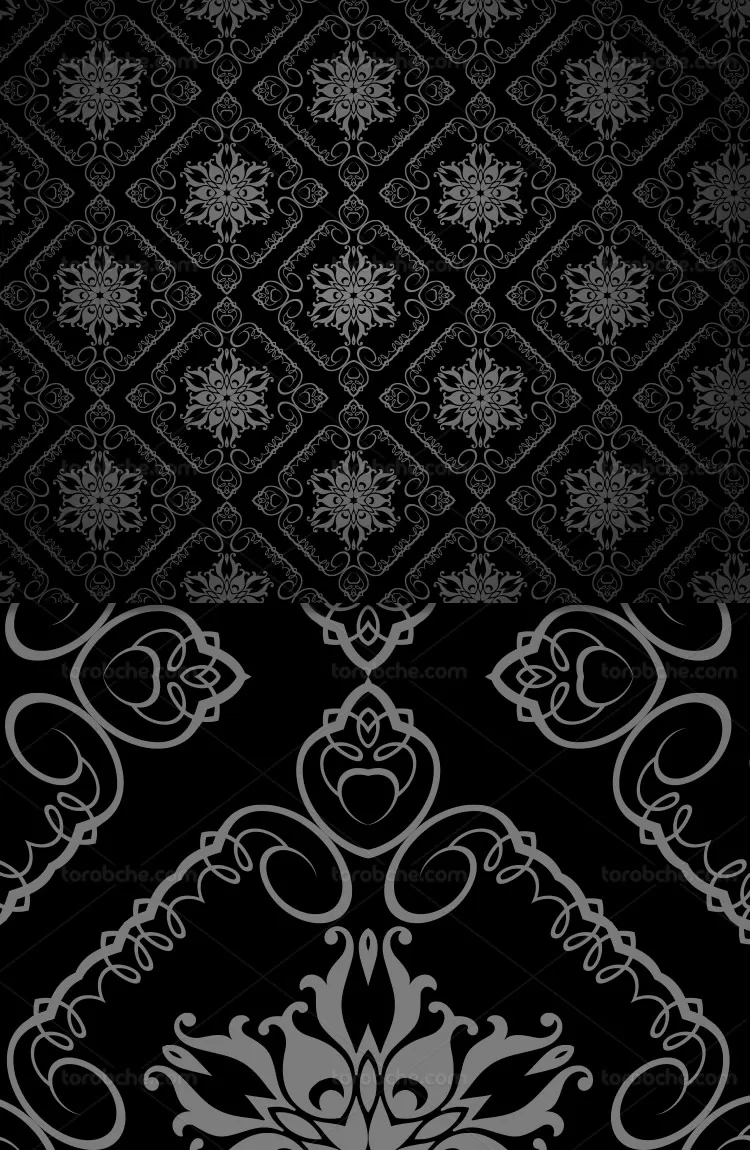 طرح پس زمینه سنتی مشکی | گرافیک با طعم تربچه