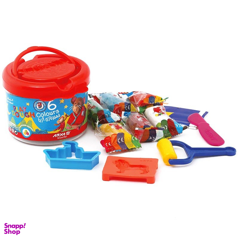 خمیر سطلی 6 رنگ آریا (Arya)