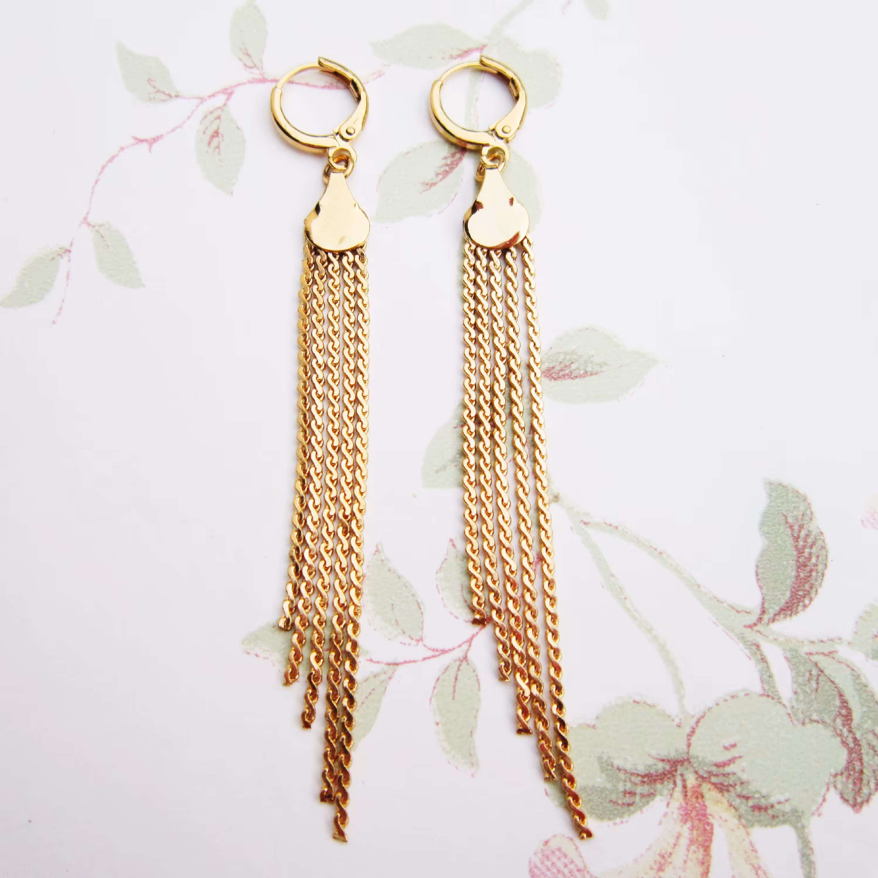 گوشواره رنگ ثابت طرح طلاکد17