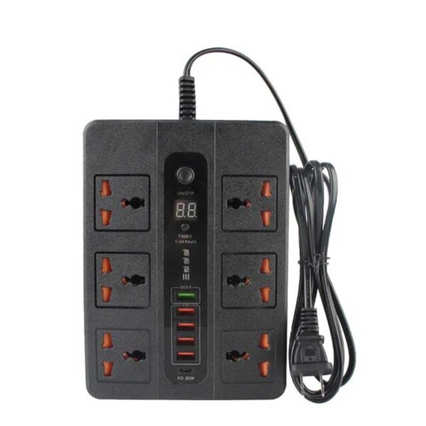 خرید و قیمت چند راهی برق و محافظ ولتاژ پرودو مدل PD-FWCH009 - کی ام کالا