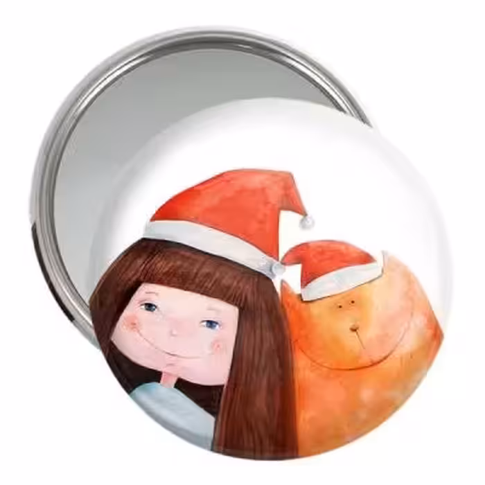 آینه جیبی خندالو مدل دخترونه کد 6102