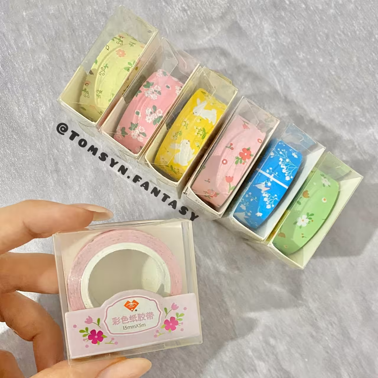 چسب واشی نواری طرح گل گلی ( یک عدد ) وارداتی و باکیفیت فانتزی بولت ژورنال