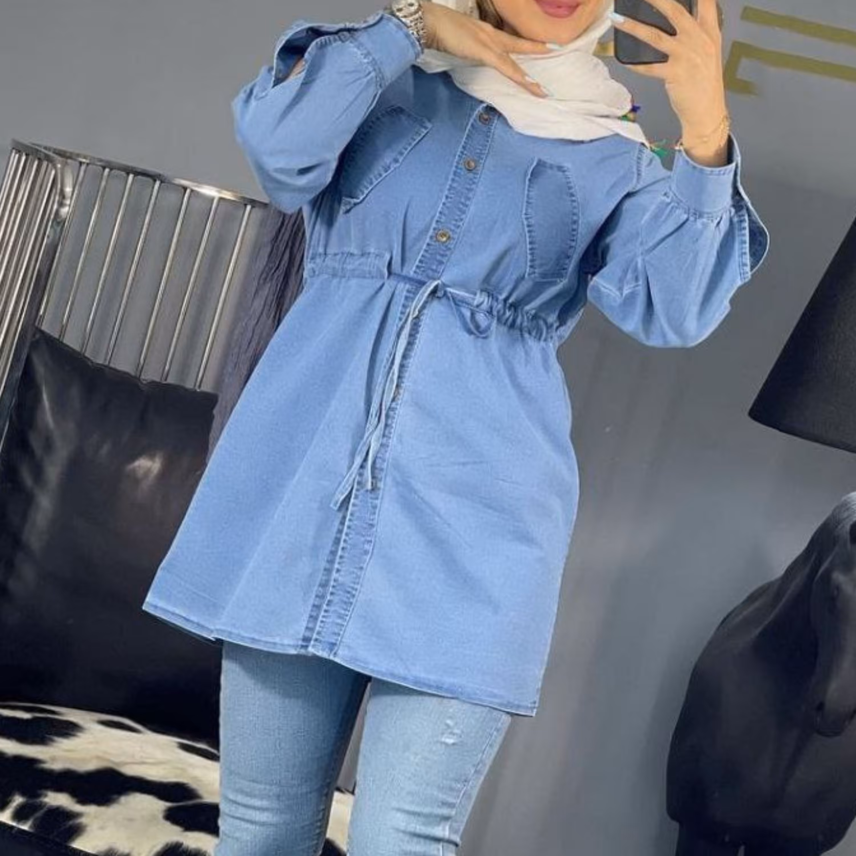 مانتو دلوین جین کاغذی