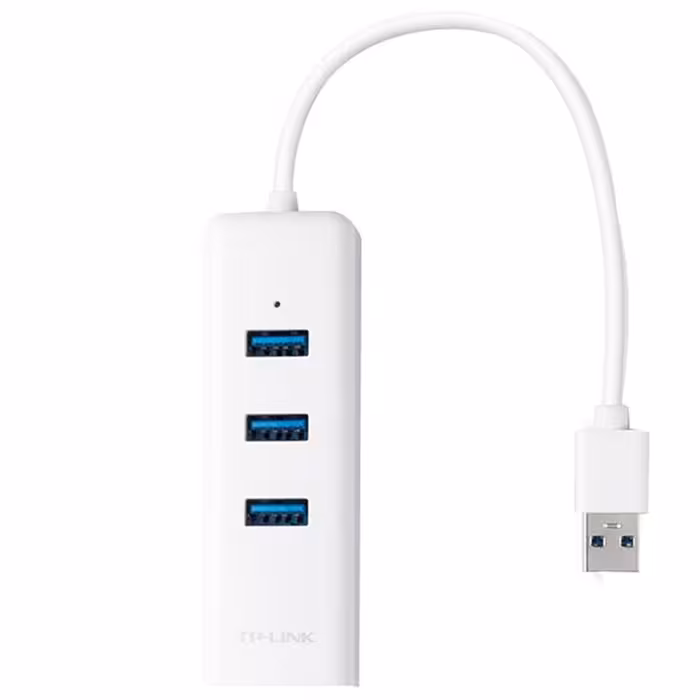 هاب USB 3.0 سه پورت و کارت شبکه تی پی-لینک مدل UE330