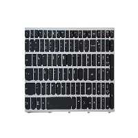 کیبورد لپ تاپ لنوو مدل IdeaPad G50-70 مشکی با بک لایت با فریم نقره ای