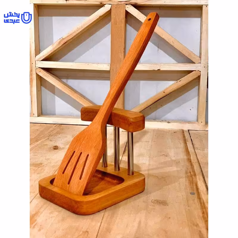 جا قاشقی ایستاده چوبی