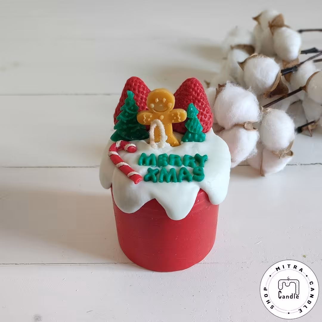 شمع کیک کریسمسی