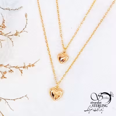 گردنبند ژوپینگ قلب دولاین کد 11889