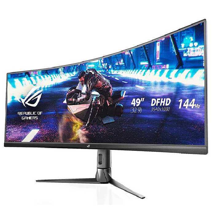 مانیتور خمیده گیمینگ 49 اینچ ایسوس سری راگ مدل ایکس جی 49 وی کیو