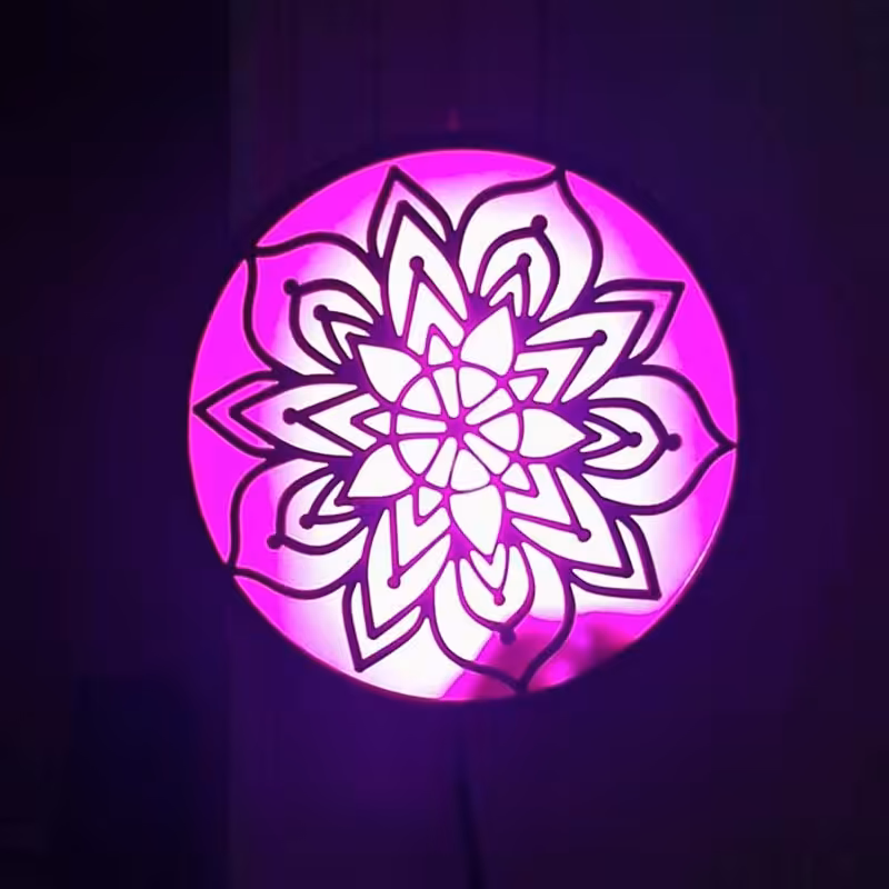 چراغ خواب دیواری با قابلیت تغییر رنگ نور مدل داسلیم