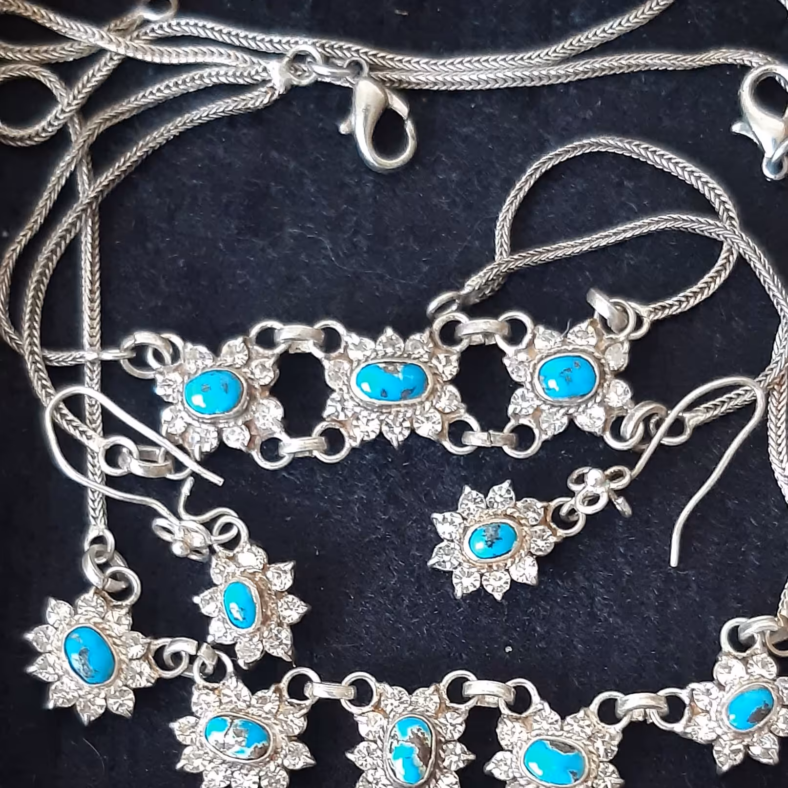 ست نقره فیروزه نیشابور